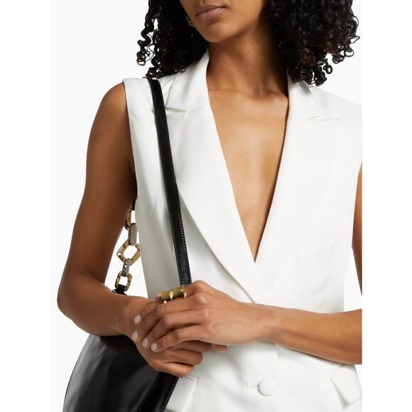 Milly Alba Sleeveless Notched Collar Lined Blazer Vest White 52AJ66-J NEW US 6 - Picture 7 of 12